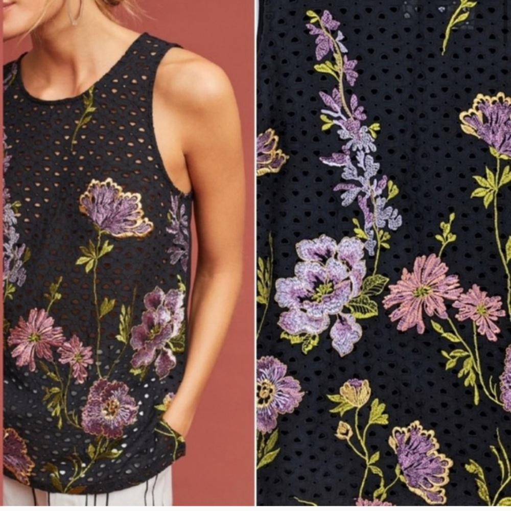 Anthropologie - Meadow Rue Floral Blouse